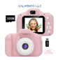 Preview: GlobalCrown Kinderkamera – 8MP Digitalkamera mit 2-Zoll-Bildschirm & 32GB Speicher (Blau/Pink)